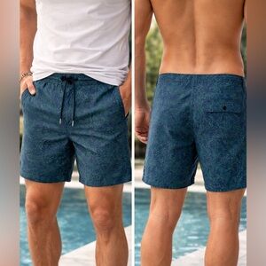 Theory Green and Blue Swim Board Shorts
